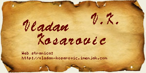 Vladan Košarović vizit kartica
